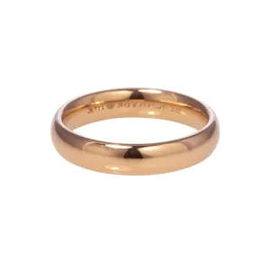 14K Rose Gold Regular Comfort Fit Wedding Band 4mm