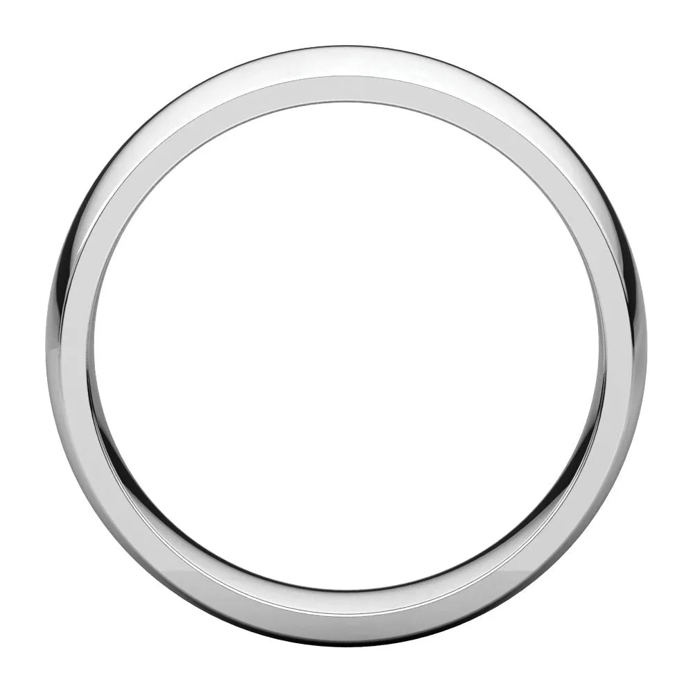 18k Palladium White 6mm Light Comfort Fit Band, Size 10.5