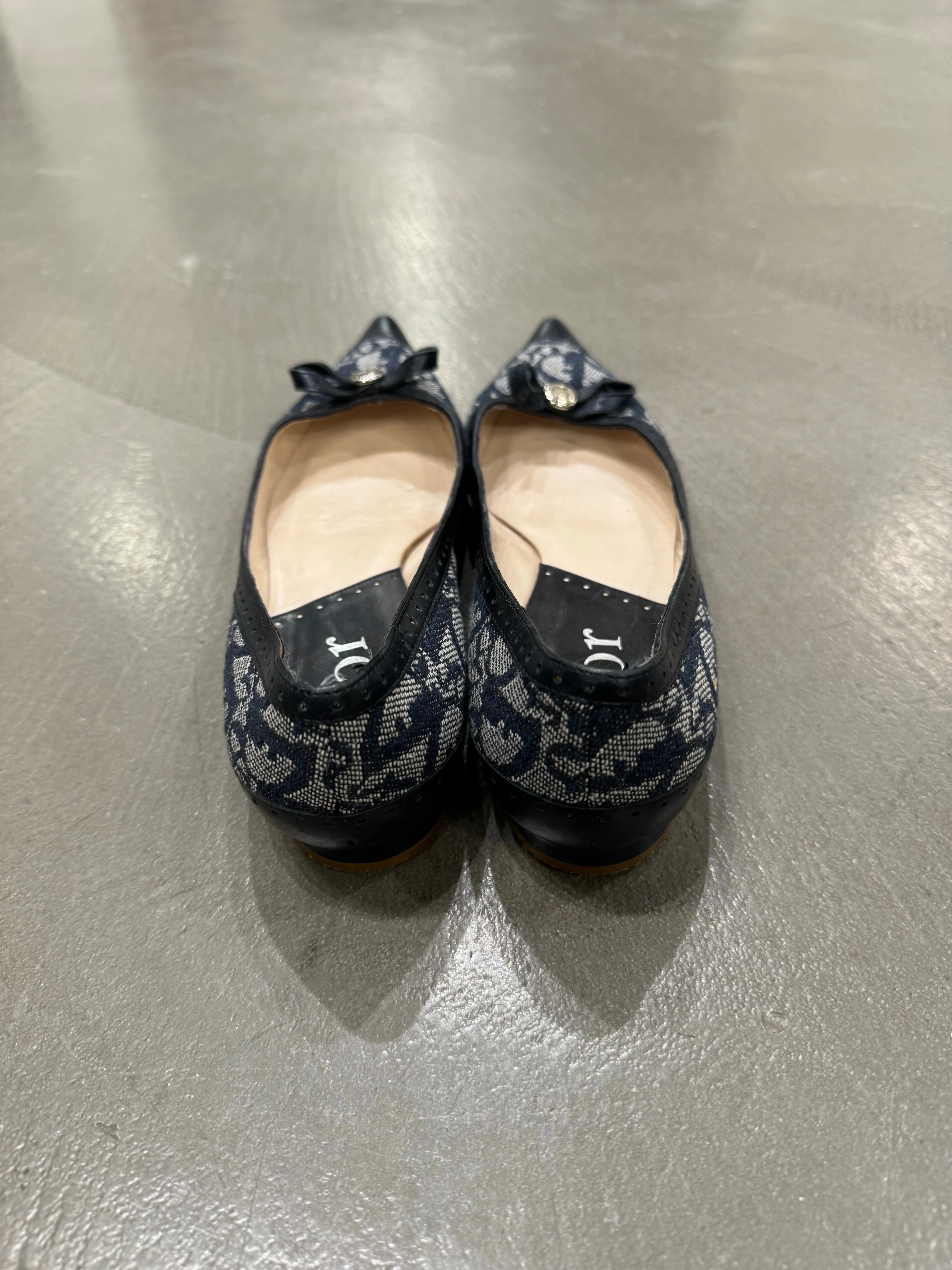 2000s Christian Dior by Galliano monogram ballerina