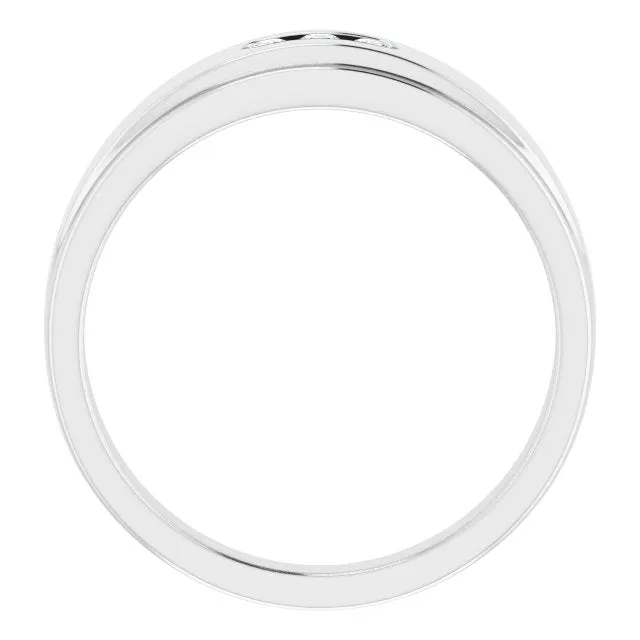 3 Stone Men's Diamond Ring