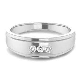3 Stone Men's Diamond Ring