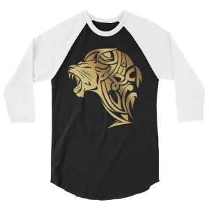 3/4 sleeve raglan shirt - Black/White