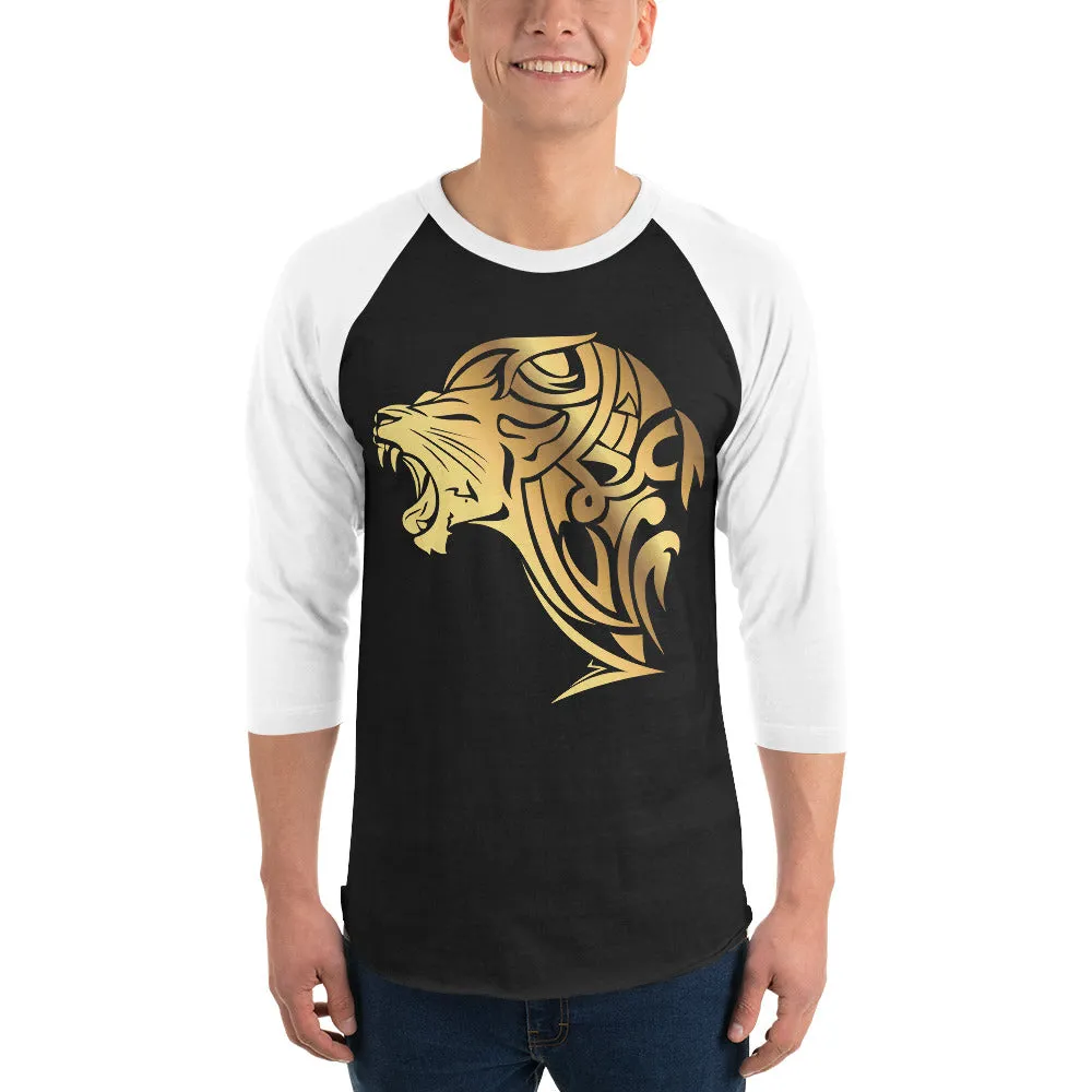 3/4 sleeve raglan shirt - Black/White