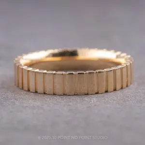 4mm Comfort Fit Notched Wedding Ring, 14k Yellow Gold