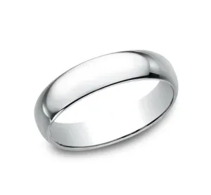 5 mm Light Comfort Fit Men's Wedding Band- Size 11