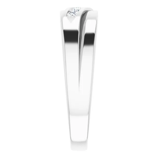 5 Stone Channel Set Diamond Men's Ring