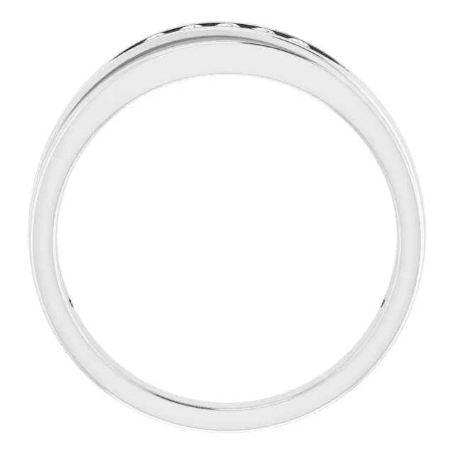 5 Stone Channel Set Diamond Men's Ring