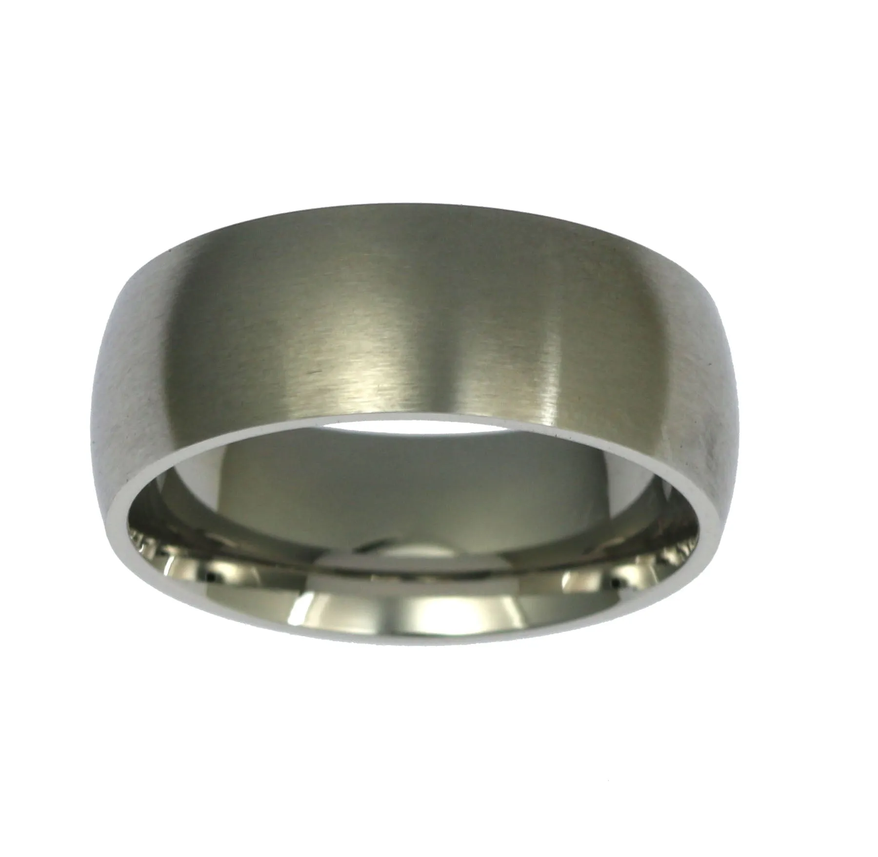 8mm Brushed Comfort Fit Stainless Steel Men's Ring