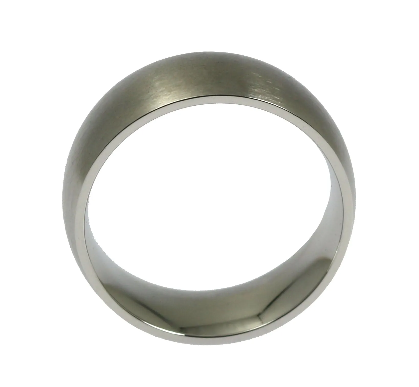 8mm Brushed Comfort Fit Stainless Steel Men's Ring