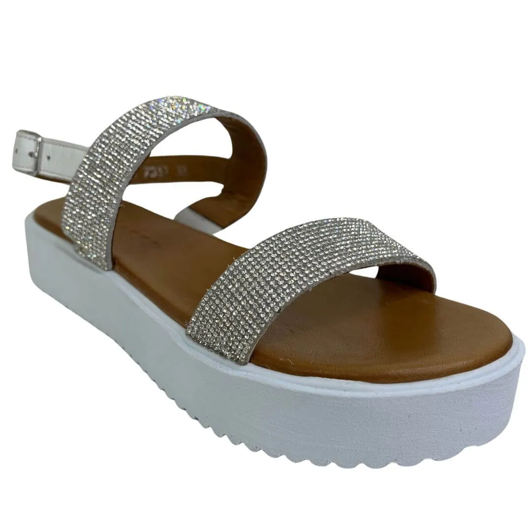 Adesso Zara Diamante Sandal -  Silver