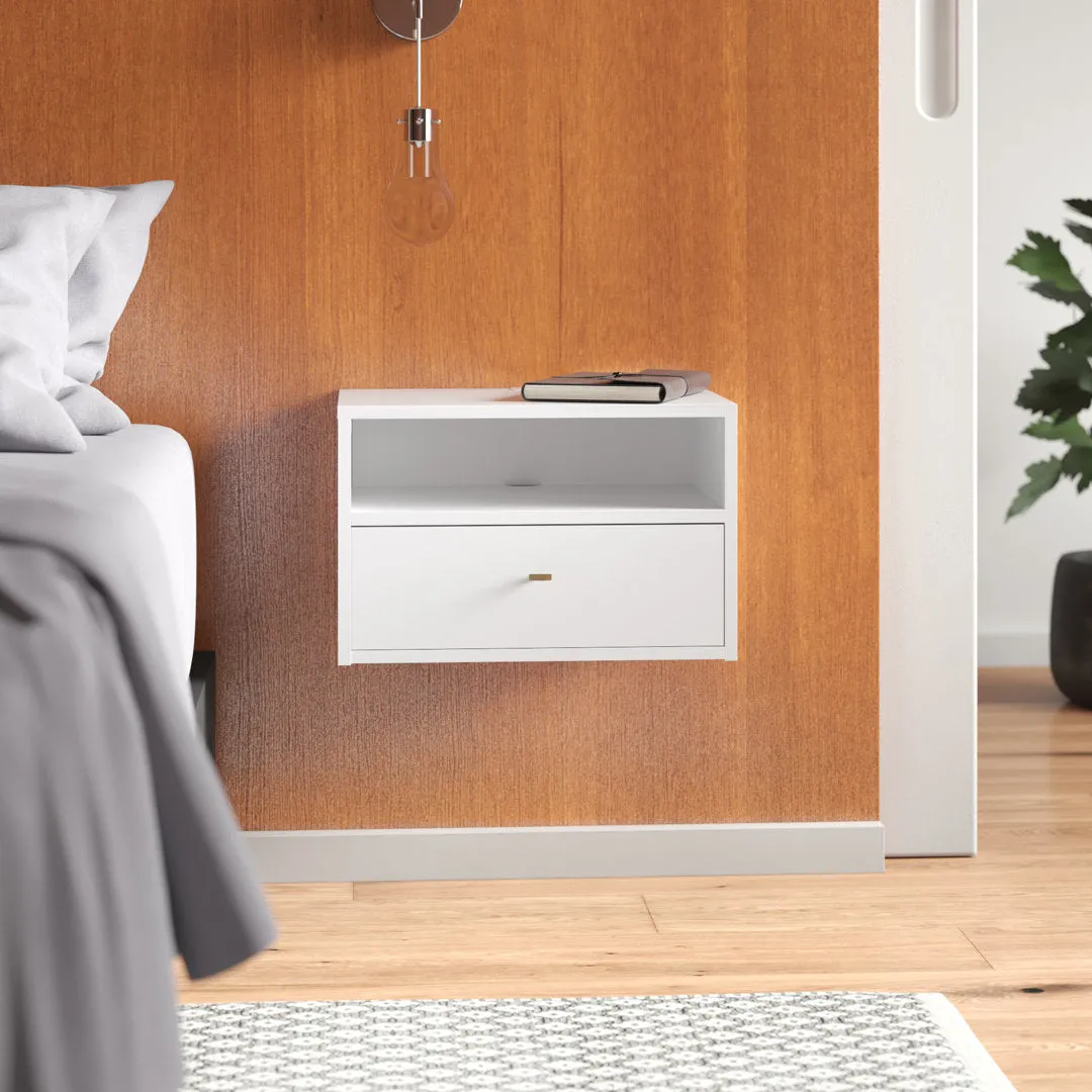 Ailee-May 1 - Drawer Nightstand in White Wade Logan® Color: White