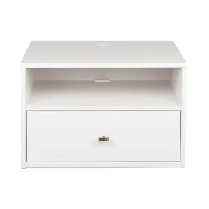 Ailee-May 1 - Drawer Nightstand in White Wade Logan® Color: White