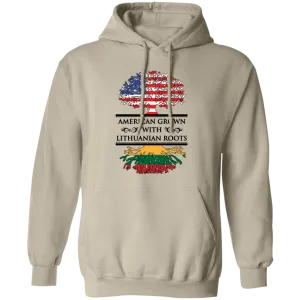 American Grown Lithuanian Roots - Men/Women Unisex Comfort Pullover Hoodie