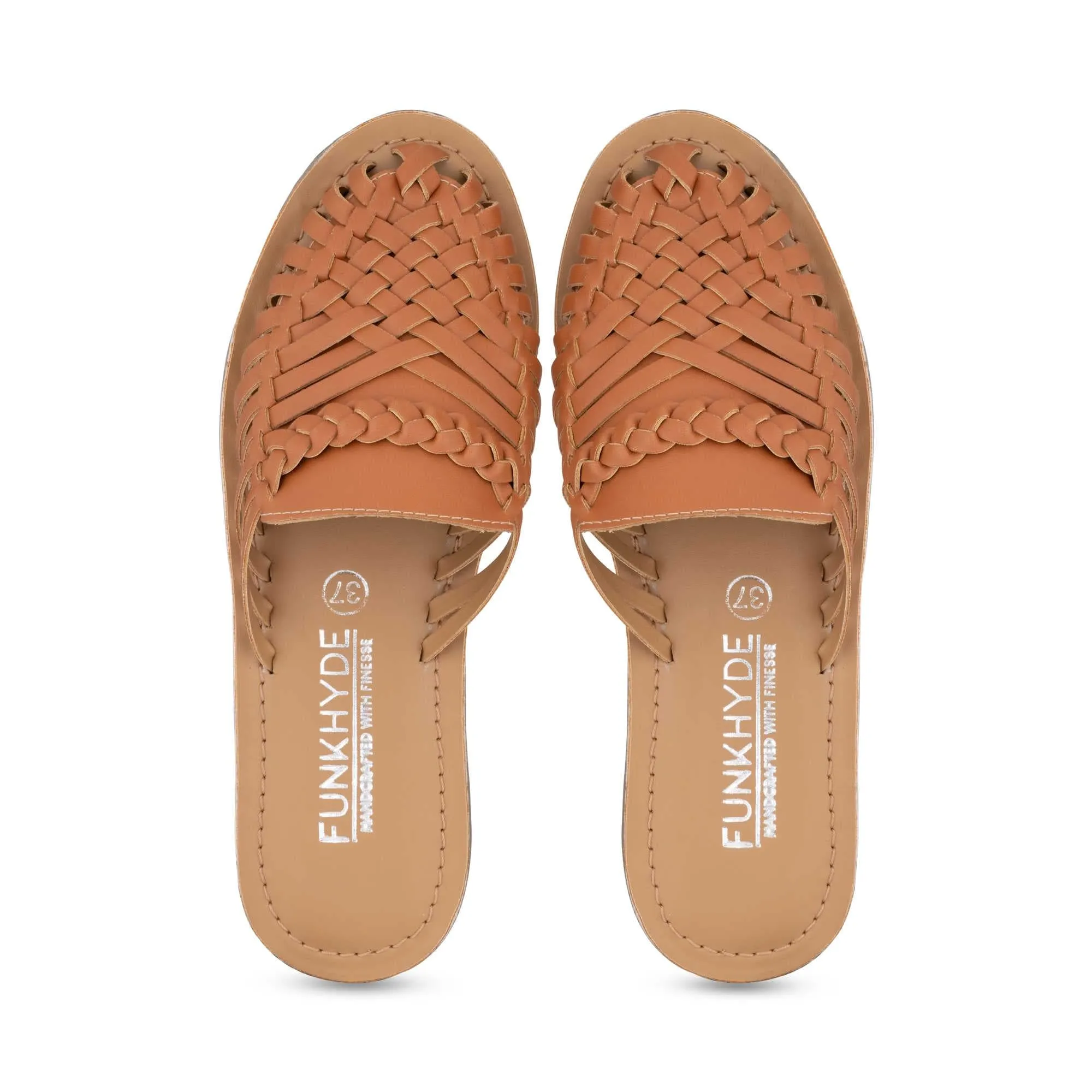 Amurra Tan Huarache Mules