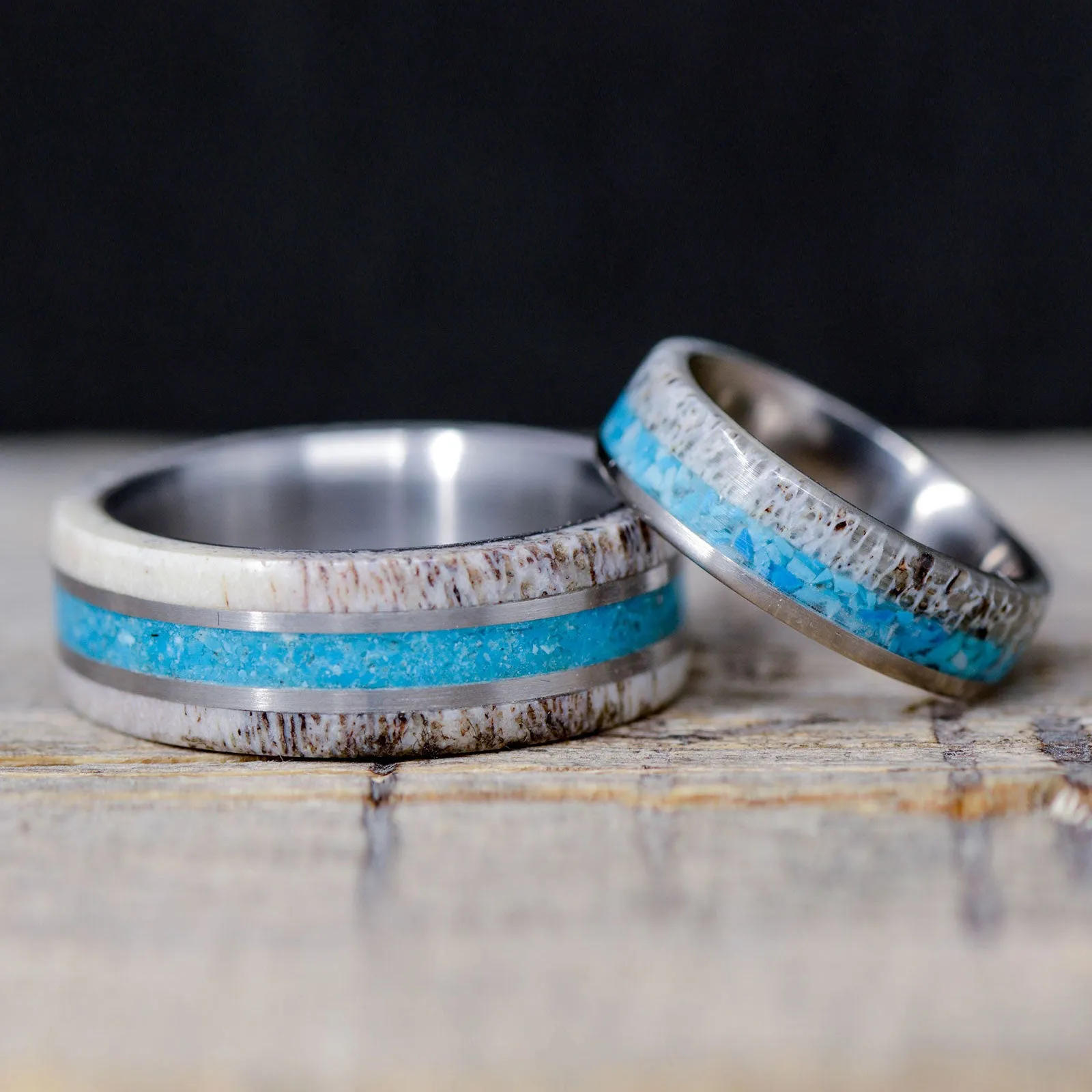 Antler, Turquoise, Metal Line