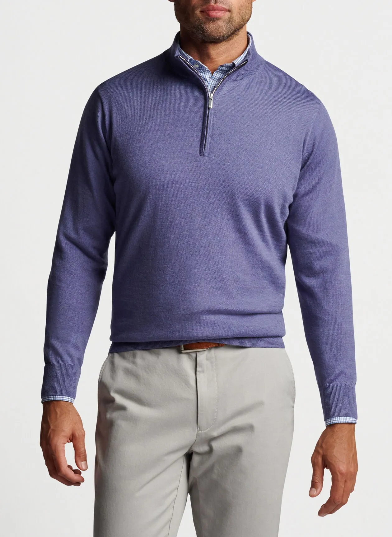 Autumn Crest Quarter Zip in Wild Verbena