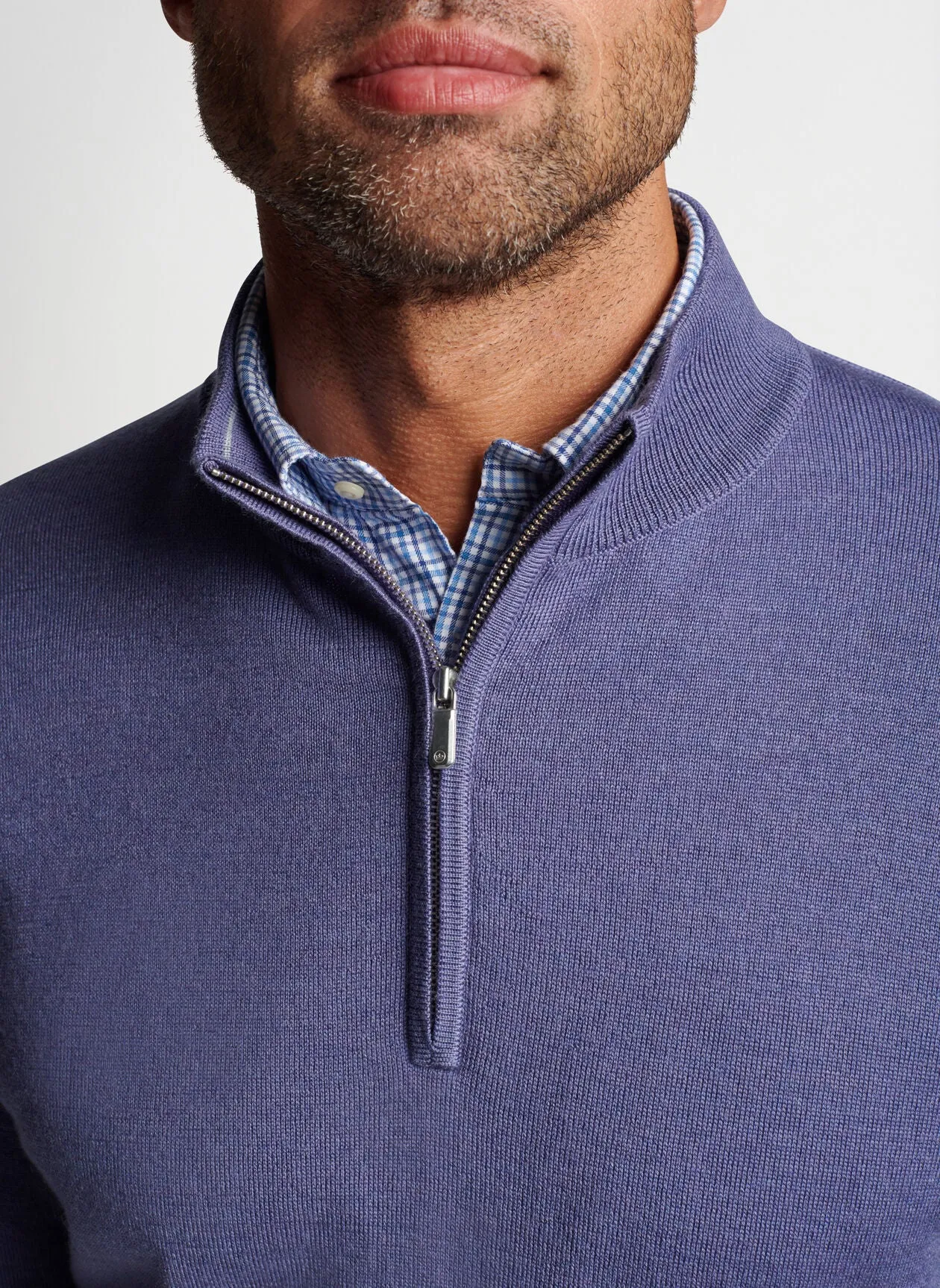 Autumn Crest Quarter Zip in Wild Verbena