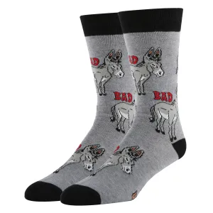Bad Ass | Men's Funny Cotton Crew Socks /Oooh yeah sock