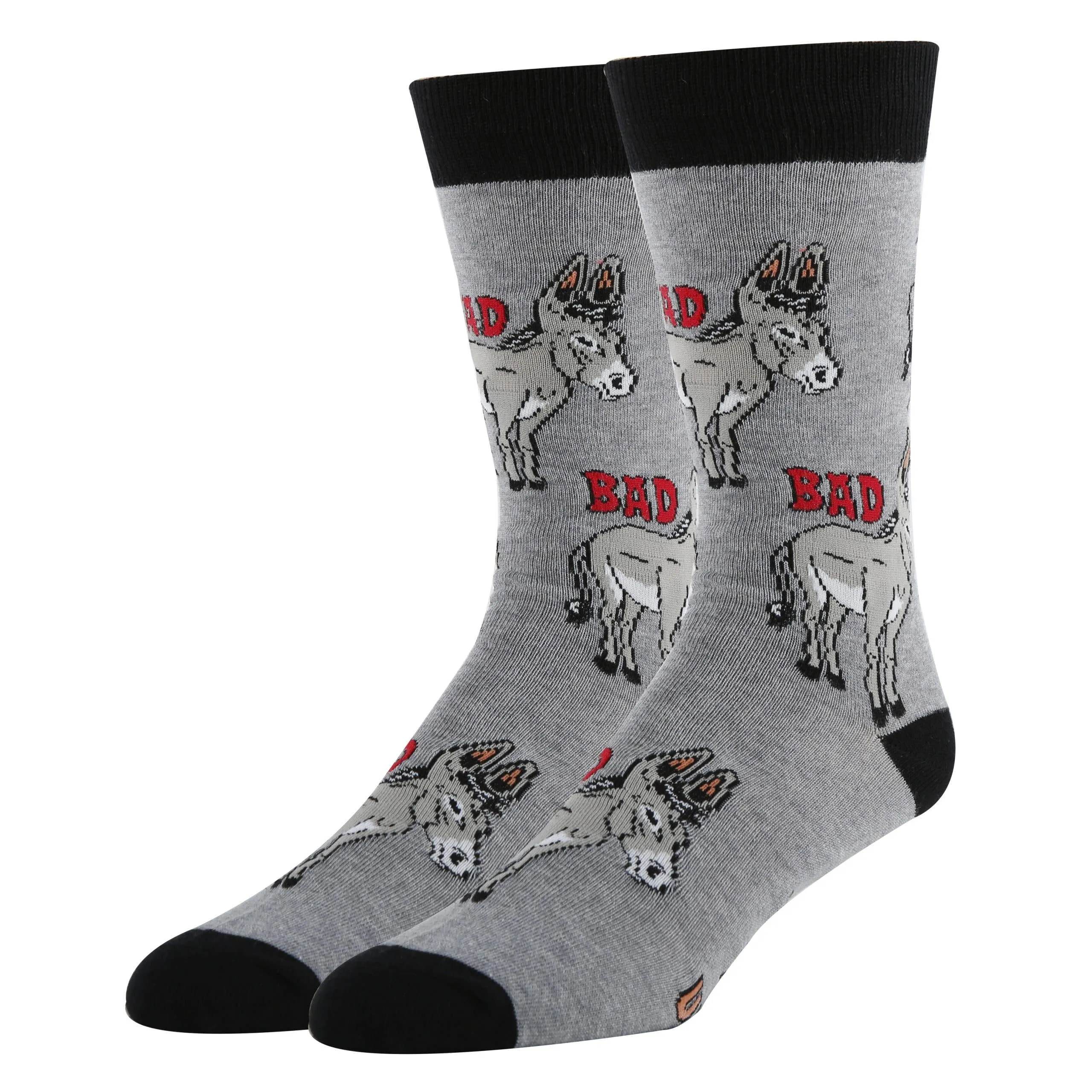 Bad Ass | Men's Funny Cotton Crew Socks /Oooh yeah sock