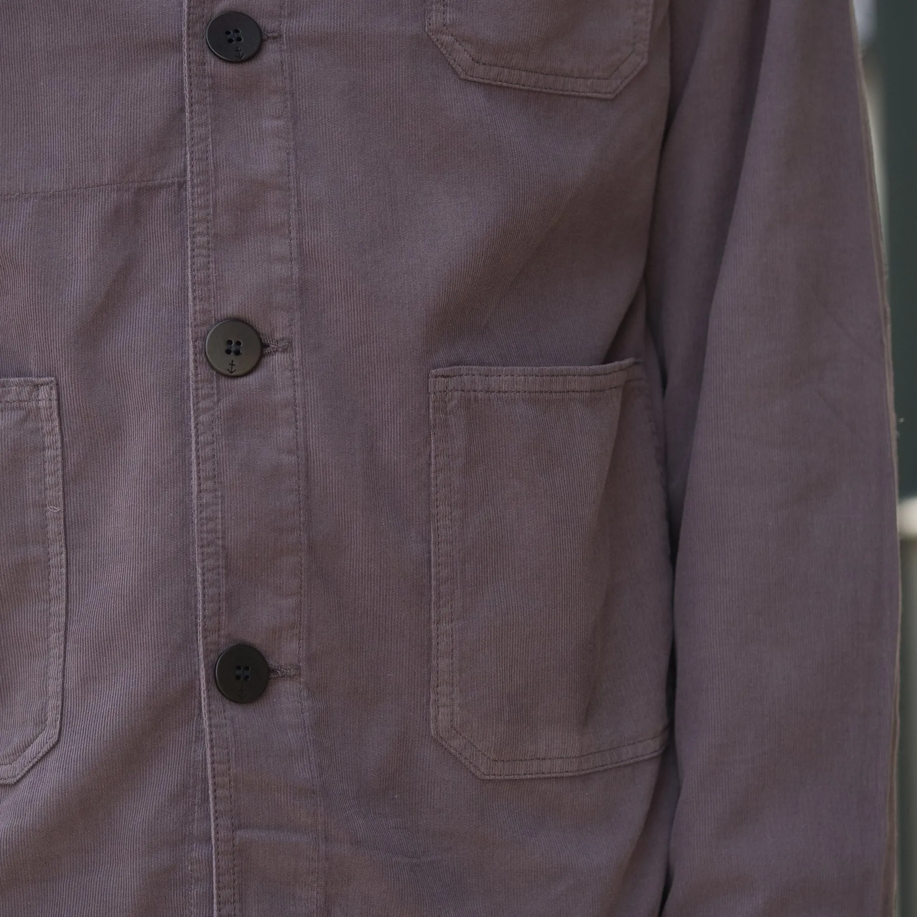 Baptista Jacket in Smoked Pearl Baby Cord