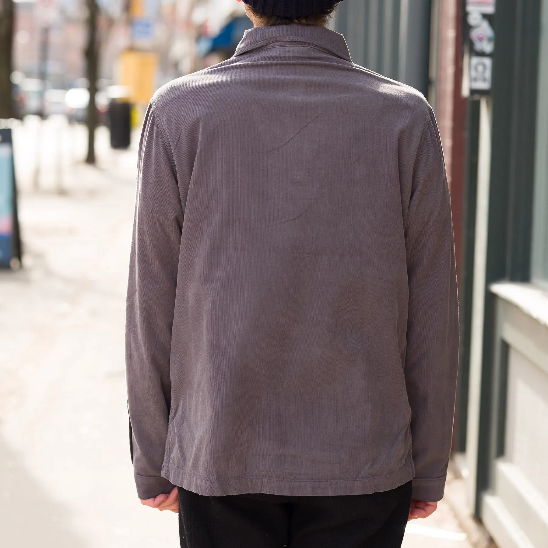 Baptista Jacket in Smoked Pearl Baby Cord