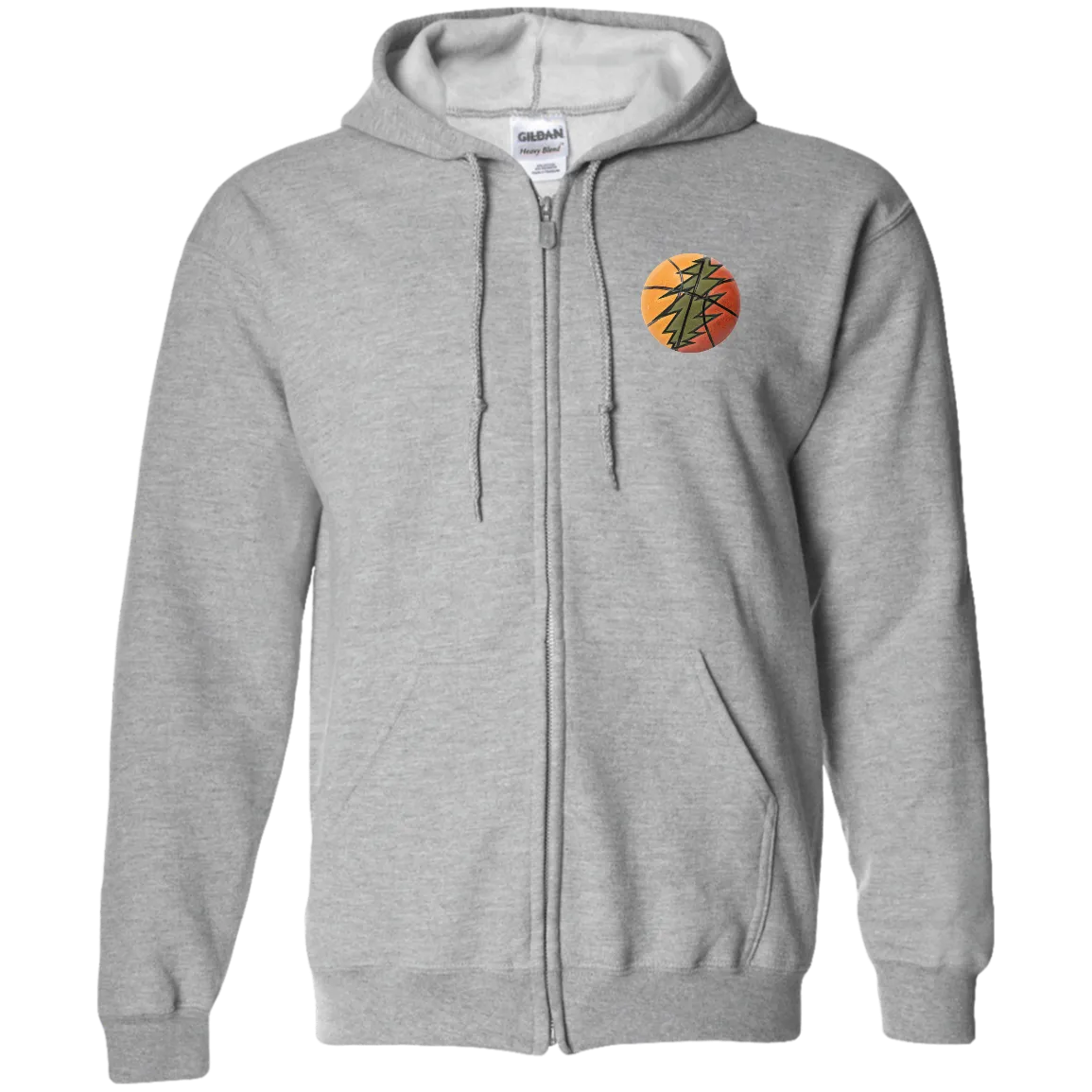Basketball Bolt - Men/Women Unisex Comfort Full-Zip Hoodie