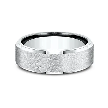 Benchmark 14K White Gold Men's Wedding Band CF6733314KW