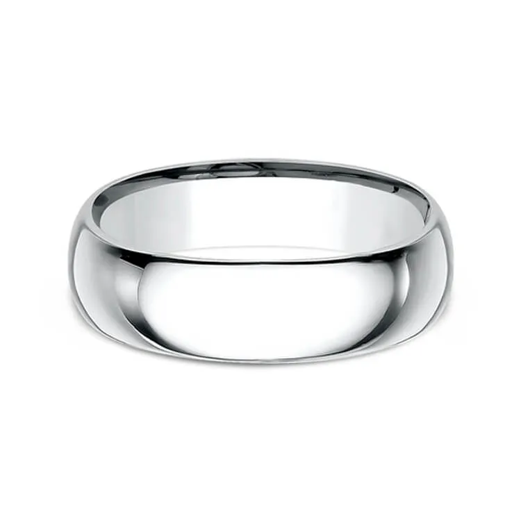 Benchmark 14K White Gold Regular Dome Comfort-Fit 7MM Men's Wedding Band LCF17014KW
