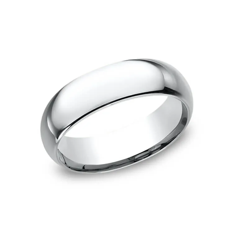 Benchmark 14K White Gold Regular Dome Comfort-Fit 7MM Men's Wedding Band LCF17014KW