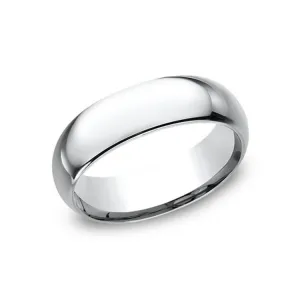 Benchmark 14K White Gold Regular Dome Comfort-Fit 7MM Men's Wedding Band LCF17014KW
