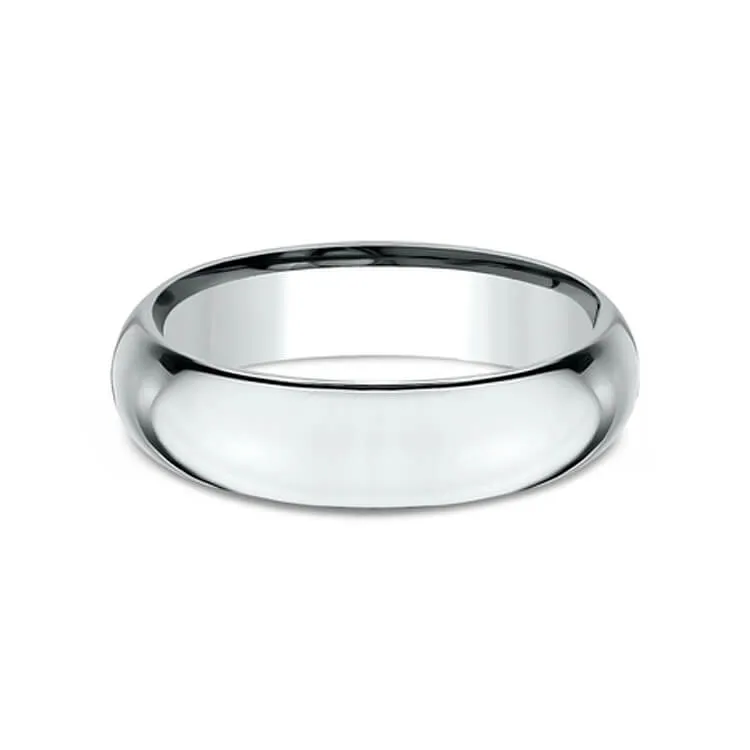 Benchmark High Dome Comfort Fit 6mm Polished Wedding Band SLCF16014KW