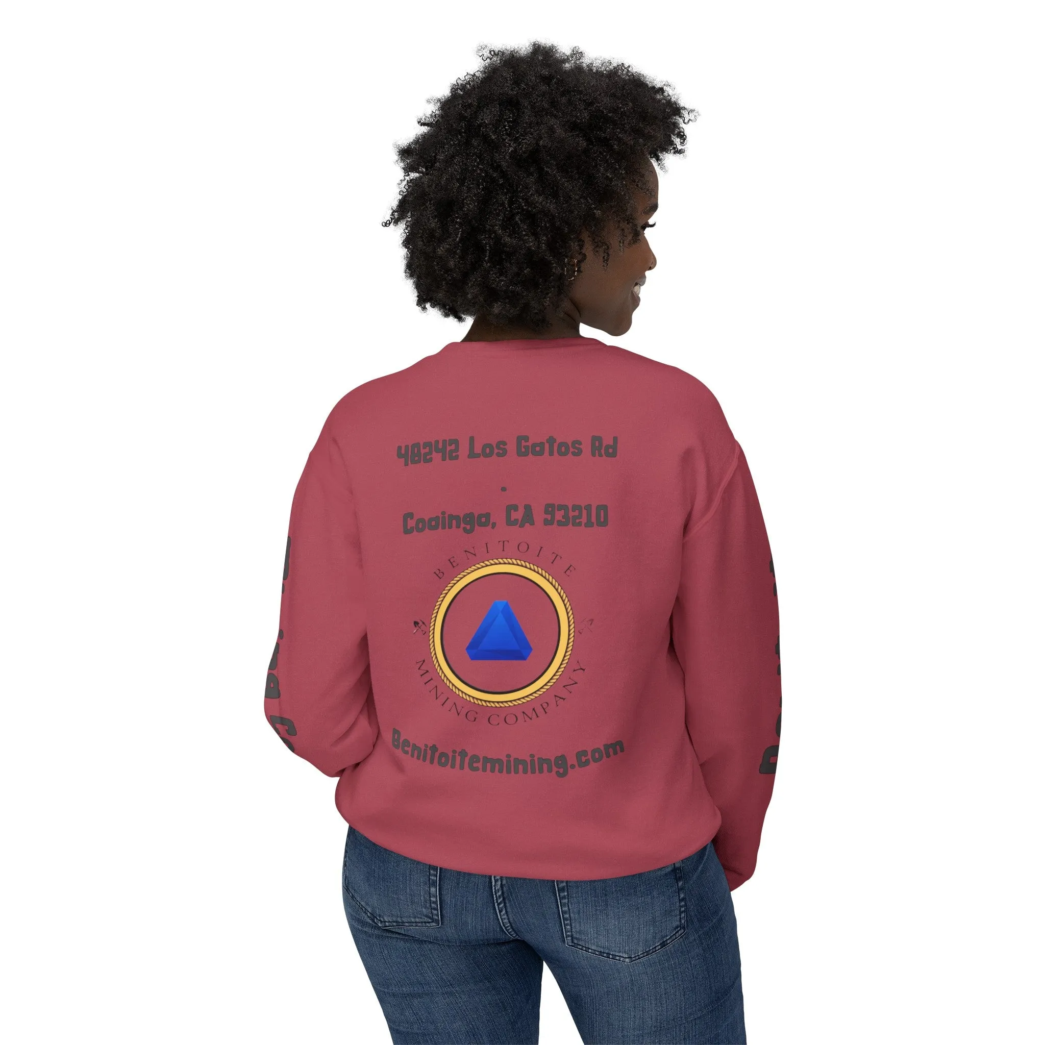 Benitoite Mining Co Unisex Lightweight Crewneck Sweatshirt