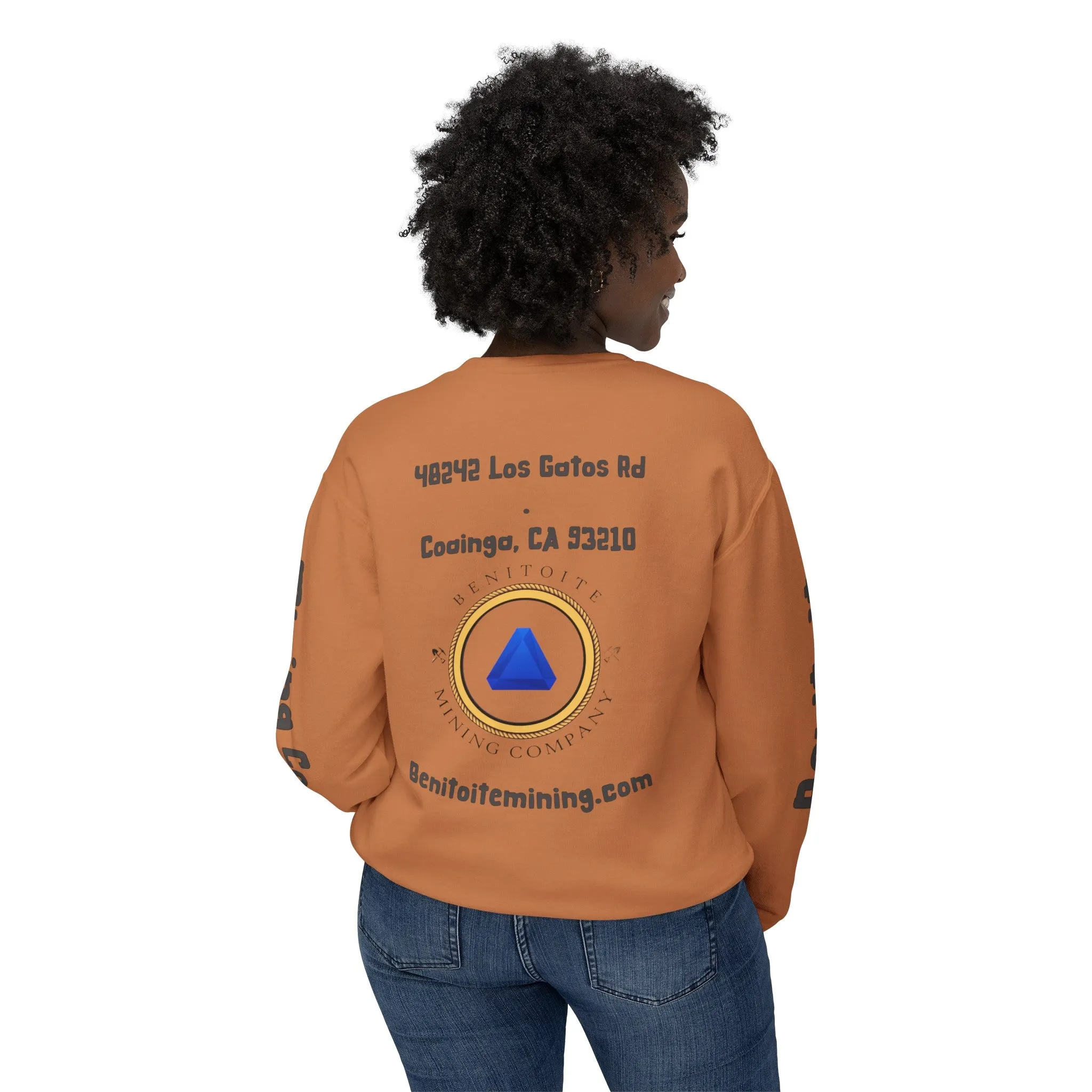 Benitoite Mining Co Unisex Lightweight Crewneck Sweatshirt