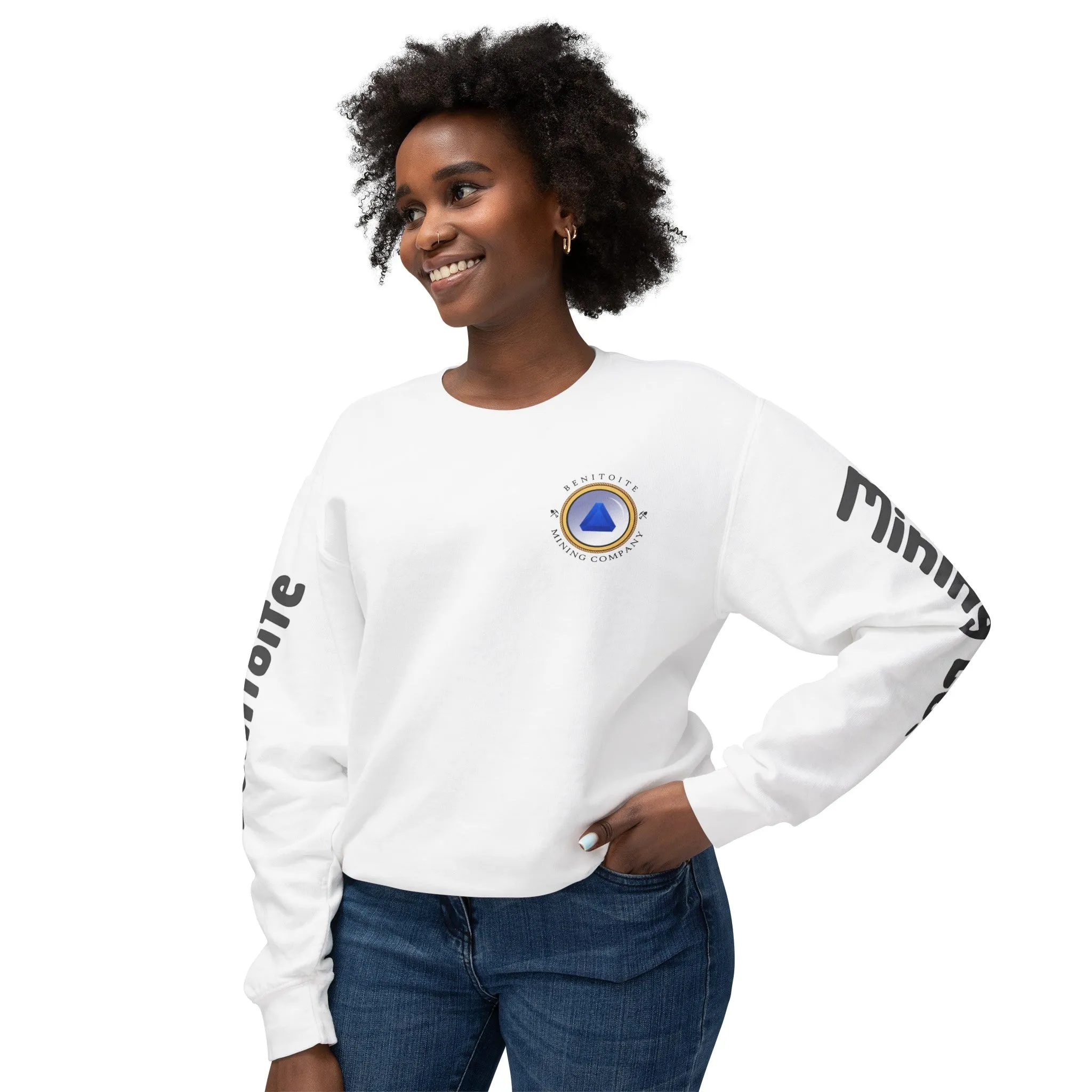 Benitoite Mining Co Unisex Lightweight Crewneck Sweatshirt