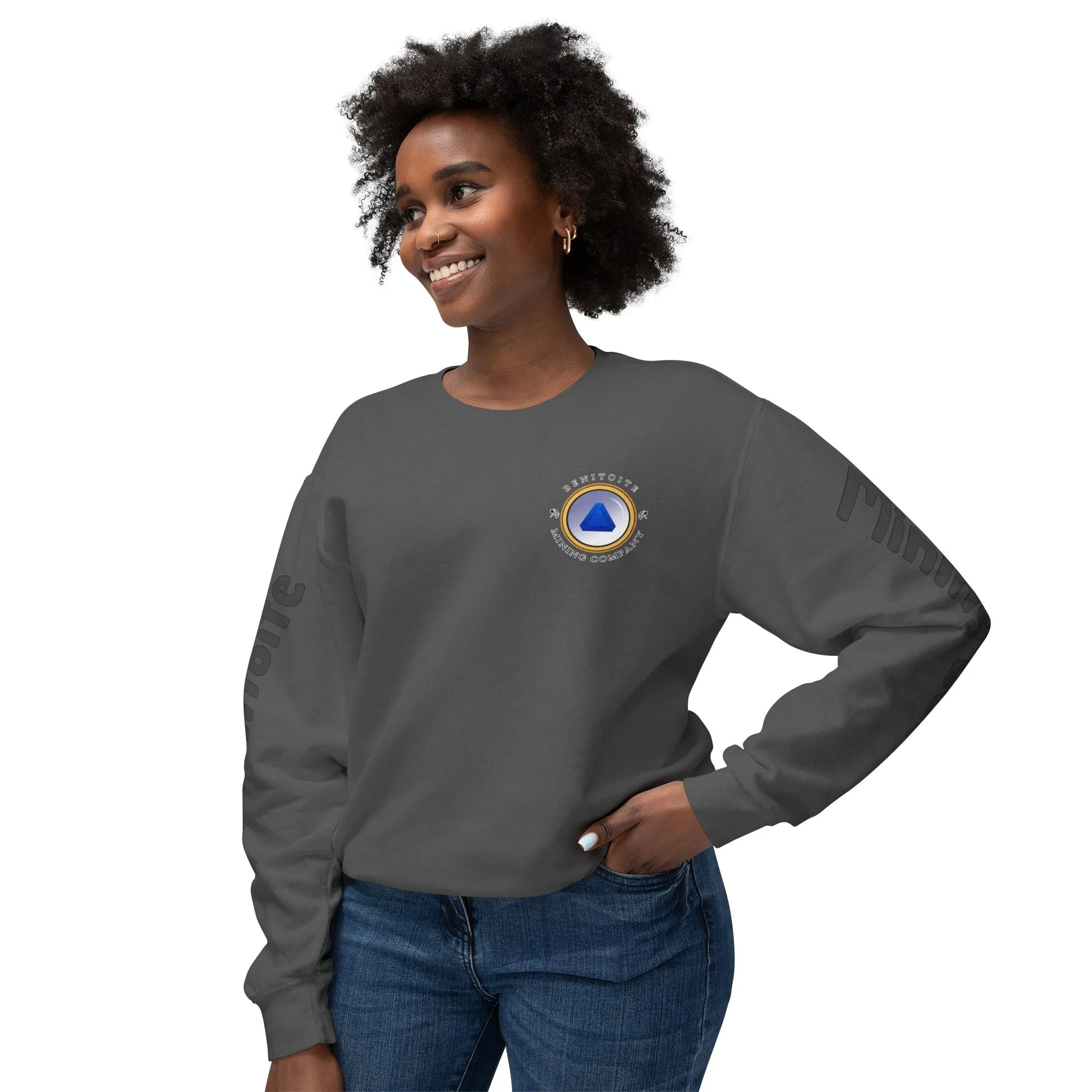 Benitoite Mining Co Unisex Lightweight Crewneck Sweatshirt