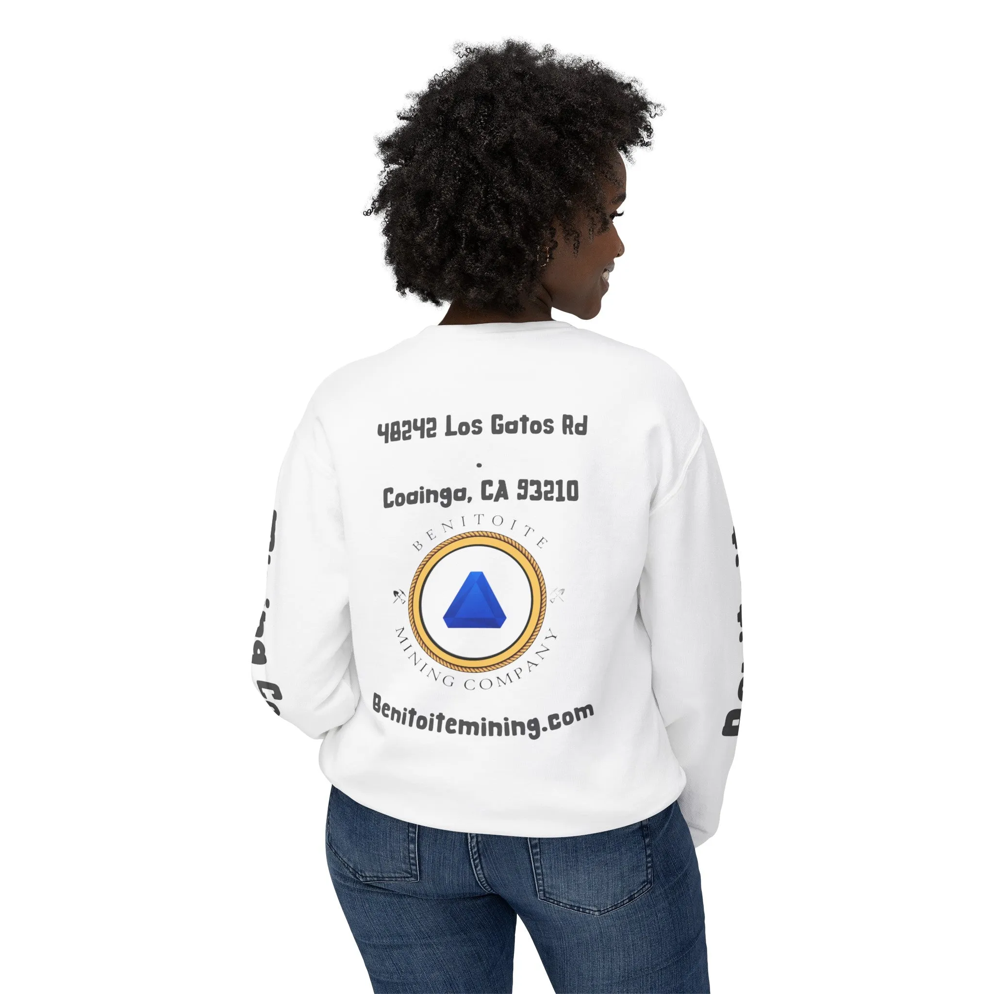 Benitoite Mining Co Unisex Lightweight Crewneck Sweatshirt