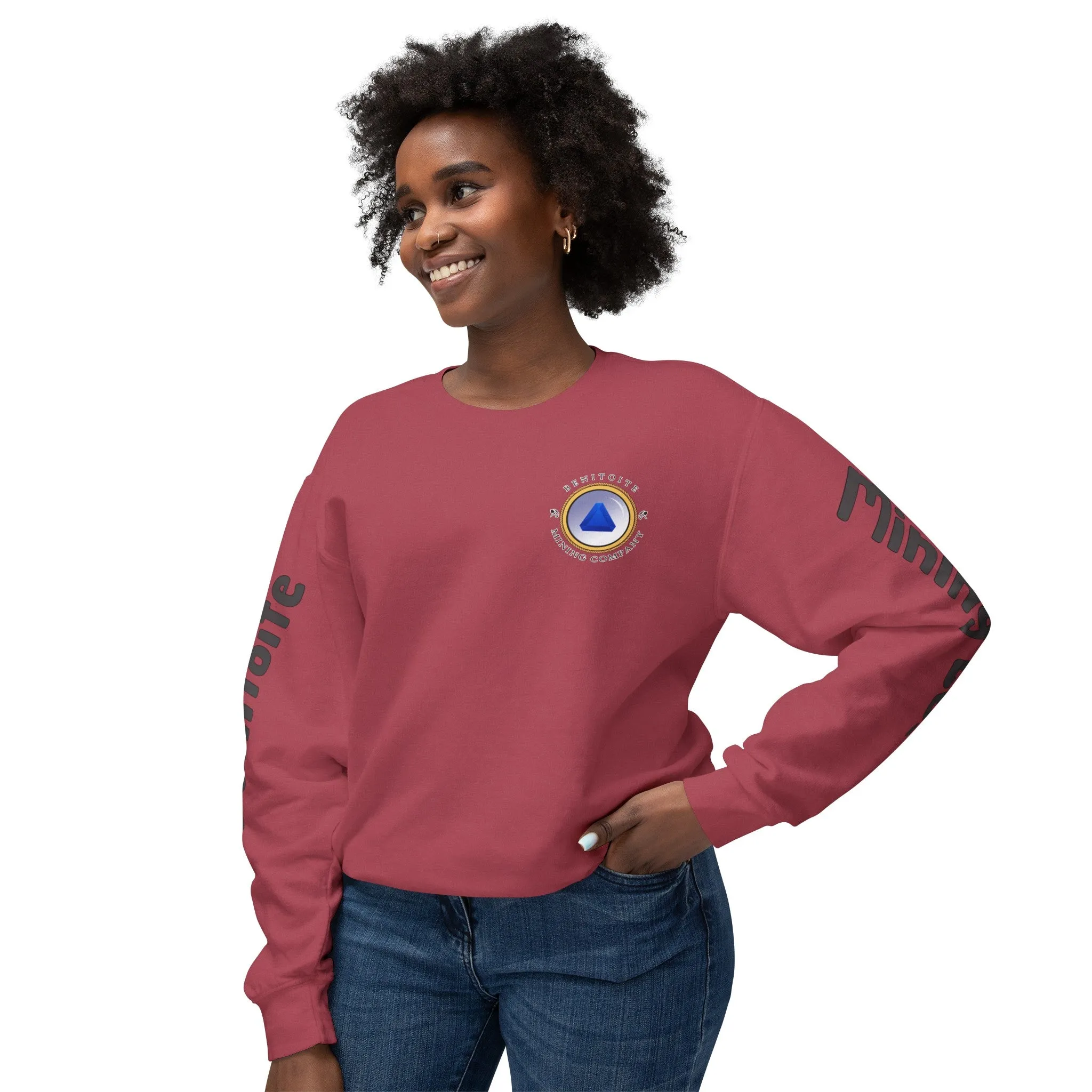 Benitoite Mining Co Unisex Lightweight Crewneck Sweatshirt