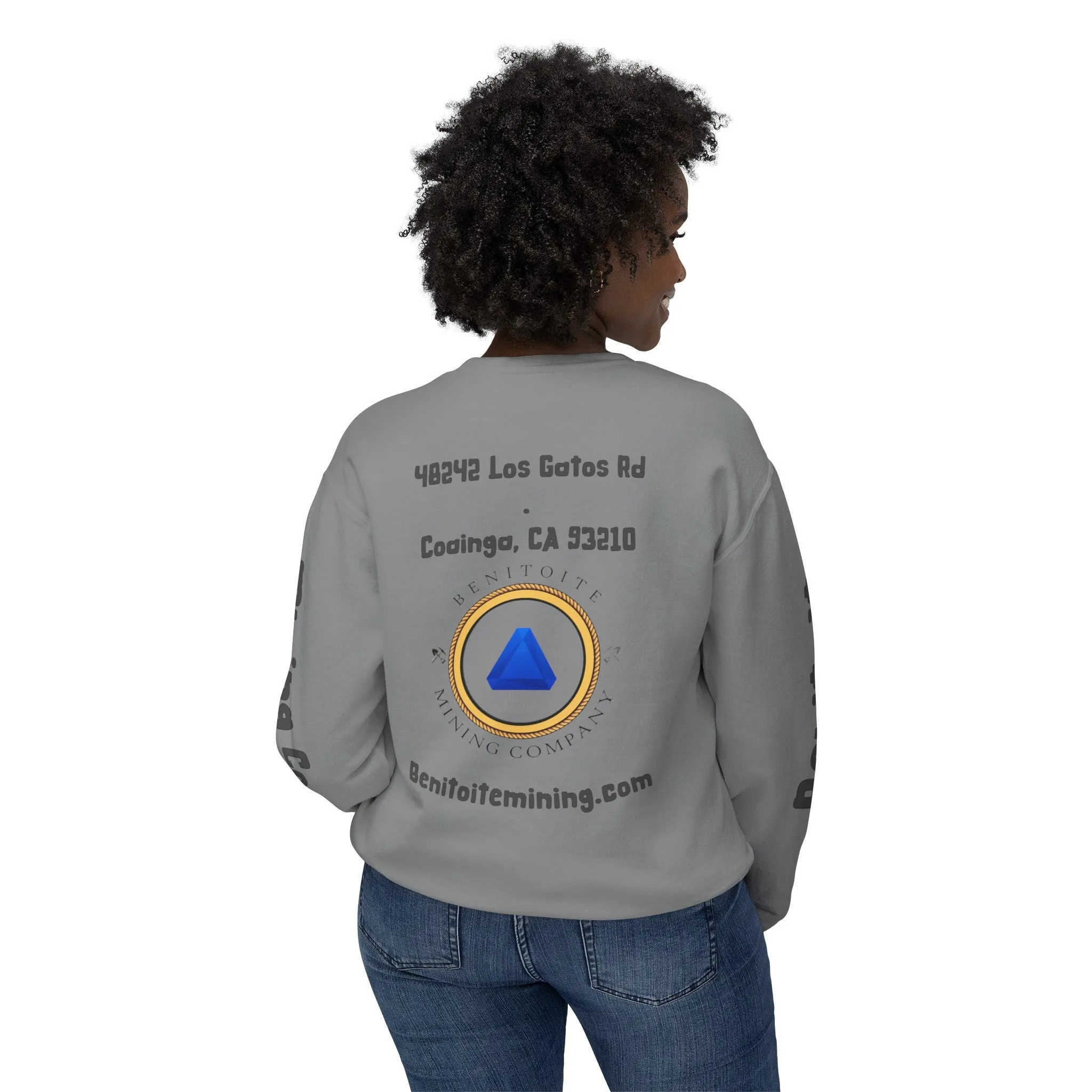 Benitoite Mining Co Unisex Lightweight Crewneck Sweatshirt