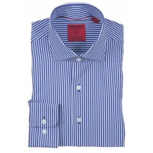 Blue Striped Pure Sport Stretch Dress Shirt