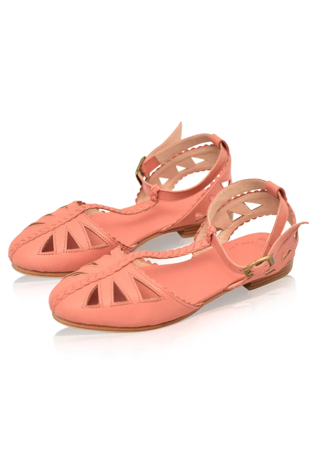 Bounty T-strap Leather Sandals (Sz. 5.5 & 6.5)
