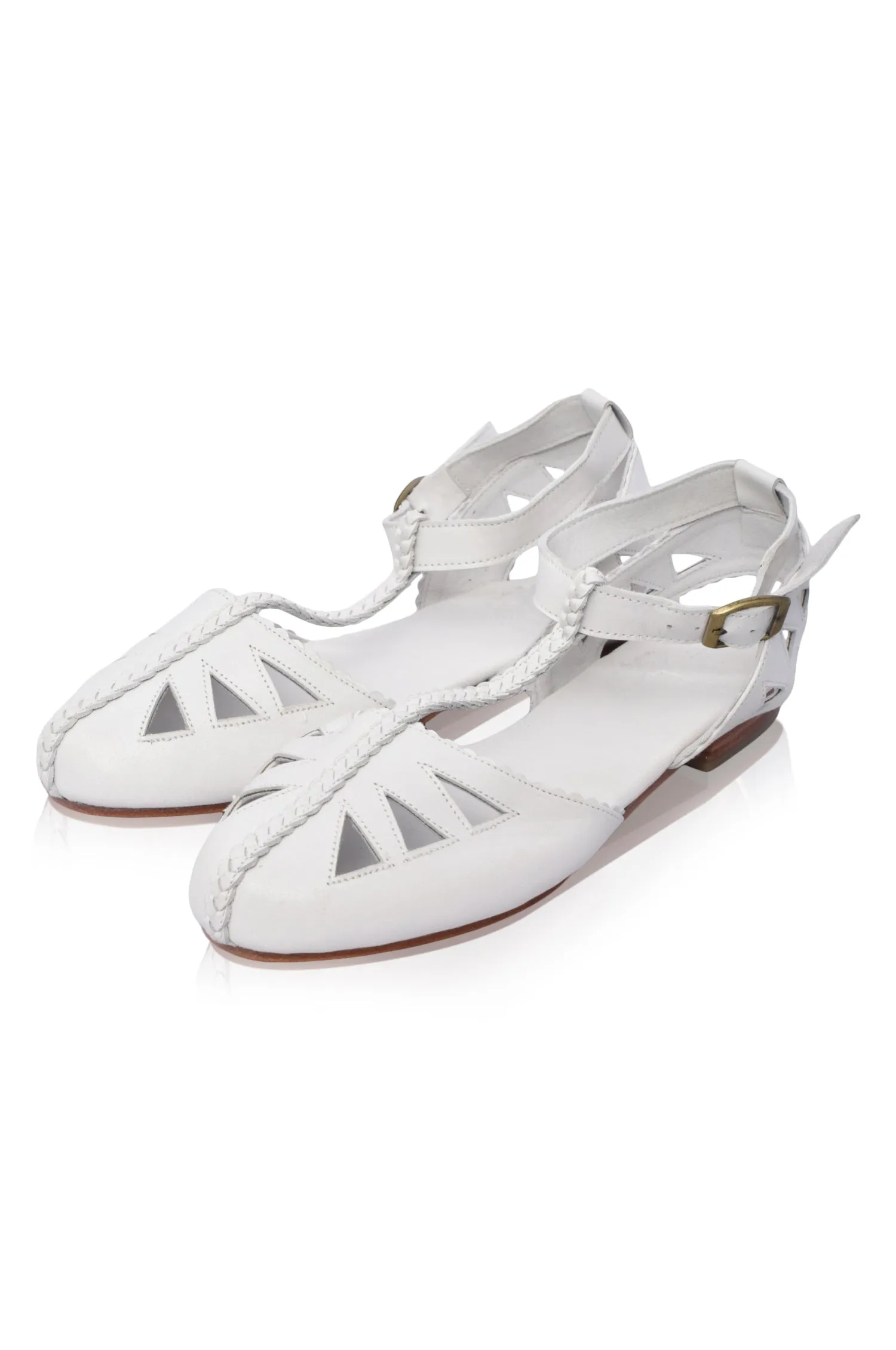 Bounty T-strap Leather Sandals (Sz. 5.5 & 6.5)