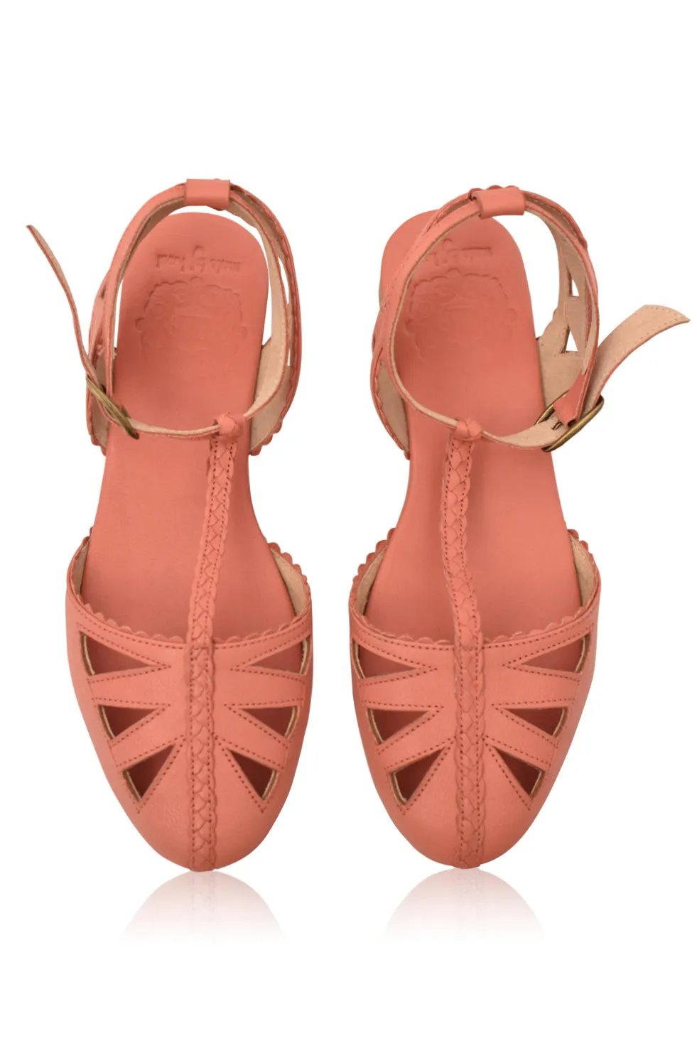 Bounty T-strap Leather Sandals (Sz. 5.5 & 6.5)
