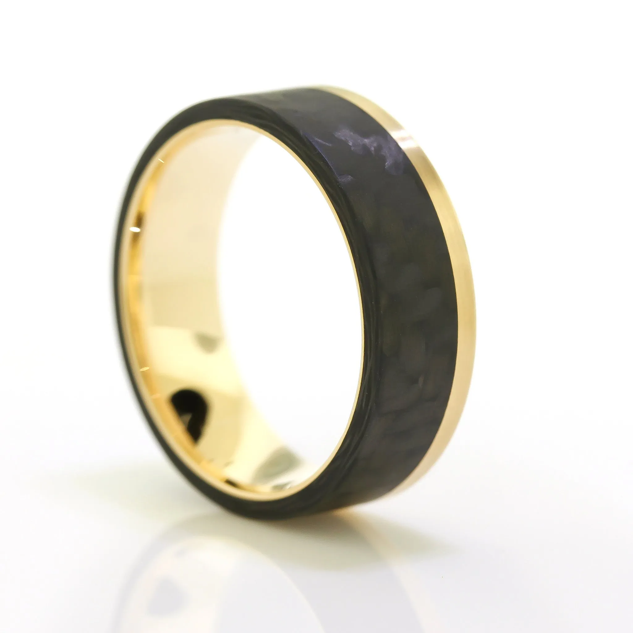 Carbon Fiber and Gold Men's Band