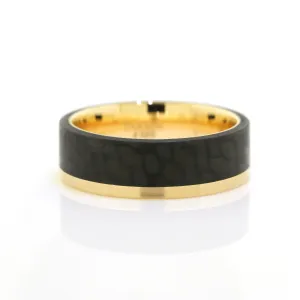 Carbon Fiber and Gold Men's Band