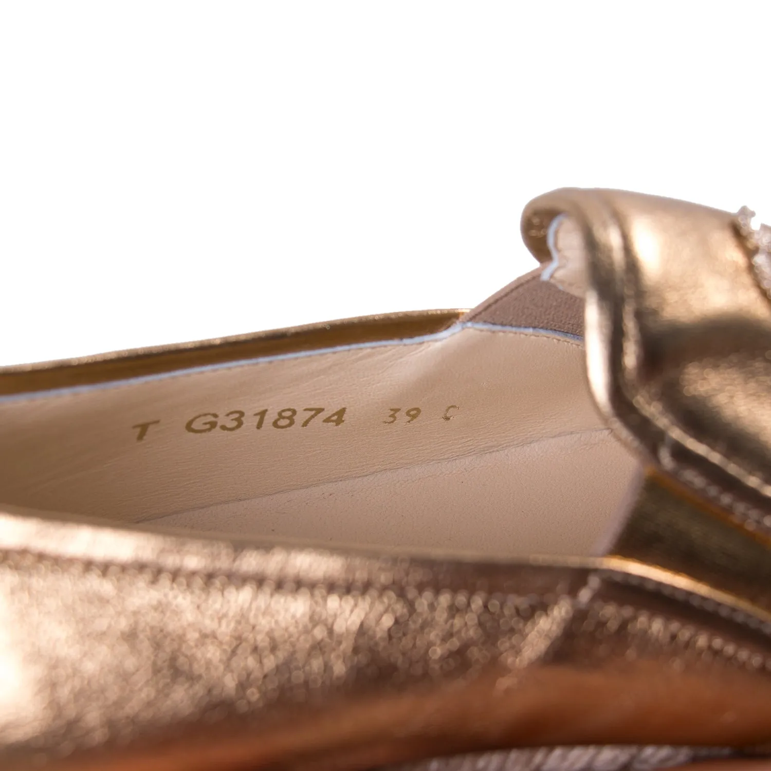 Chanel Gold Metallic Leather Espadrilles
