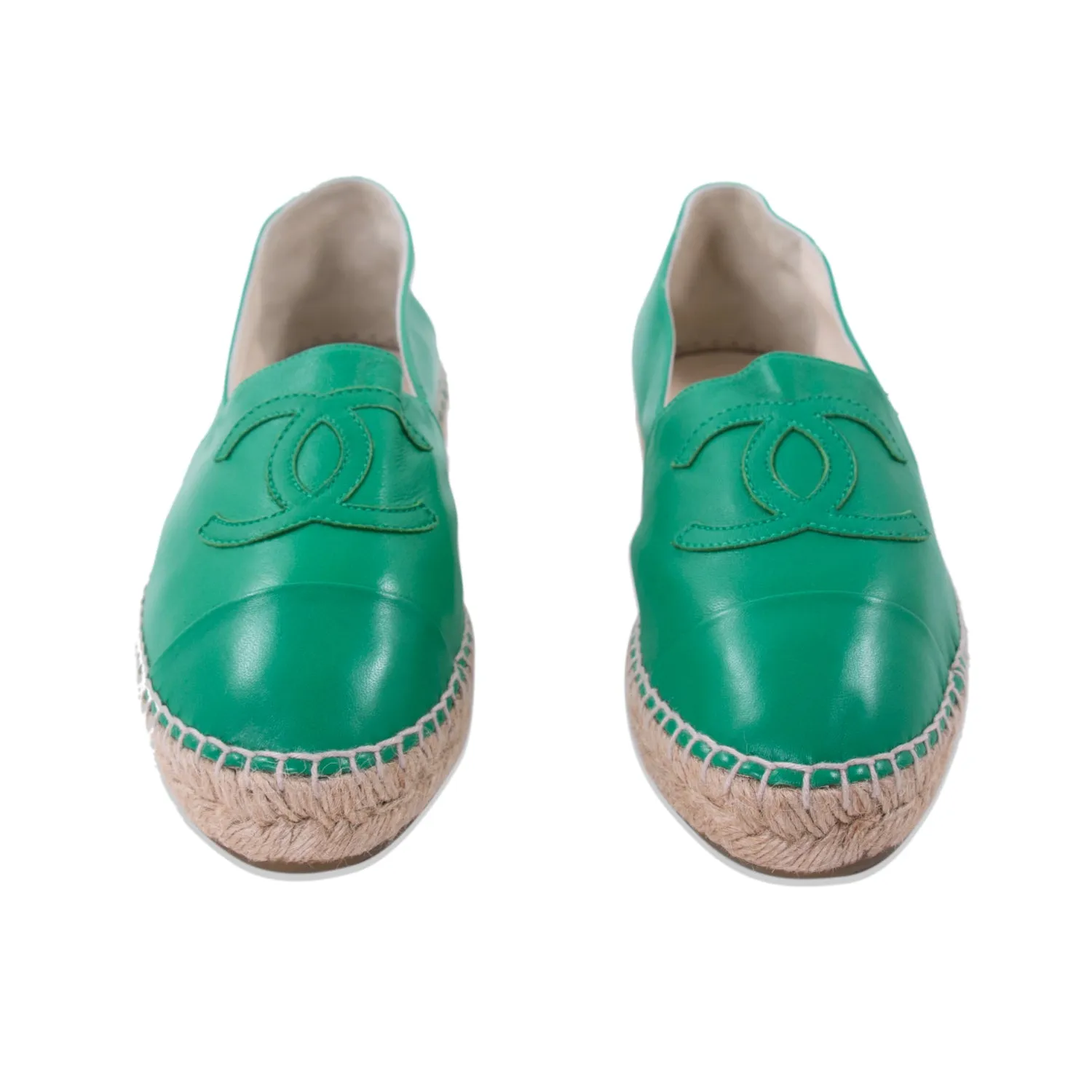 Chanel Lambskin Leather CC Espadrilles