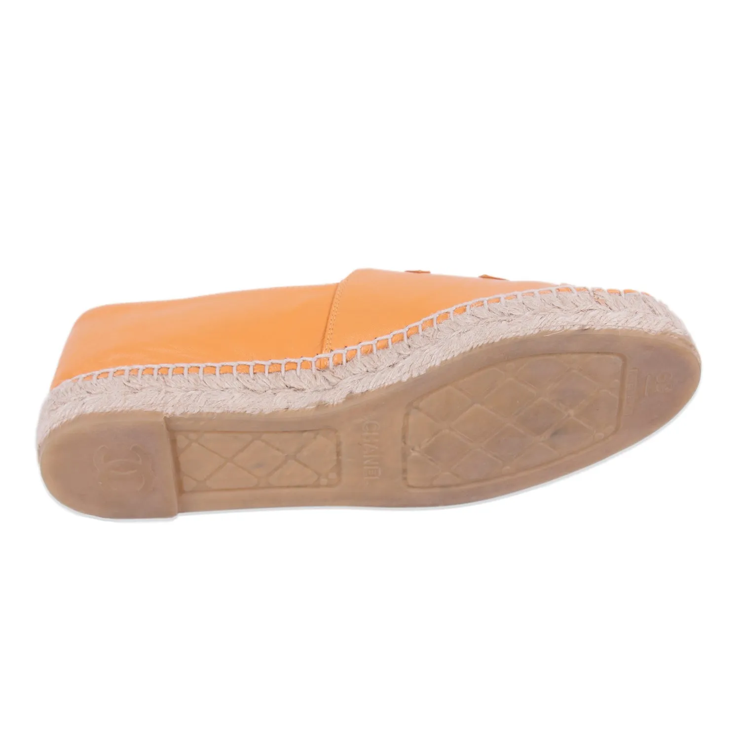 Chanel Lambskin Leather CC Espadrilles