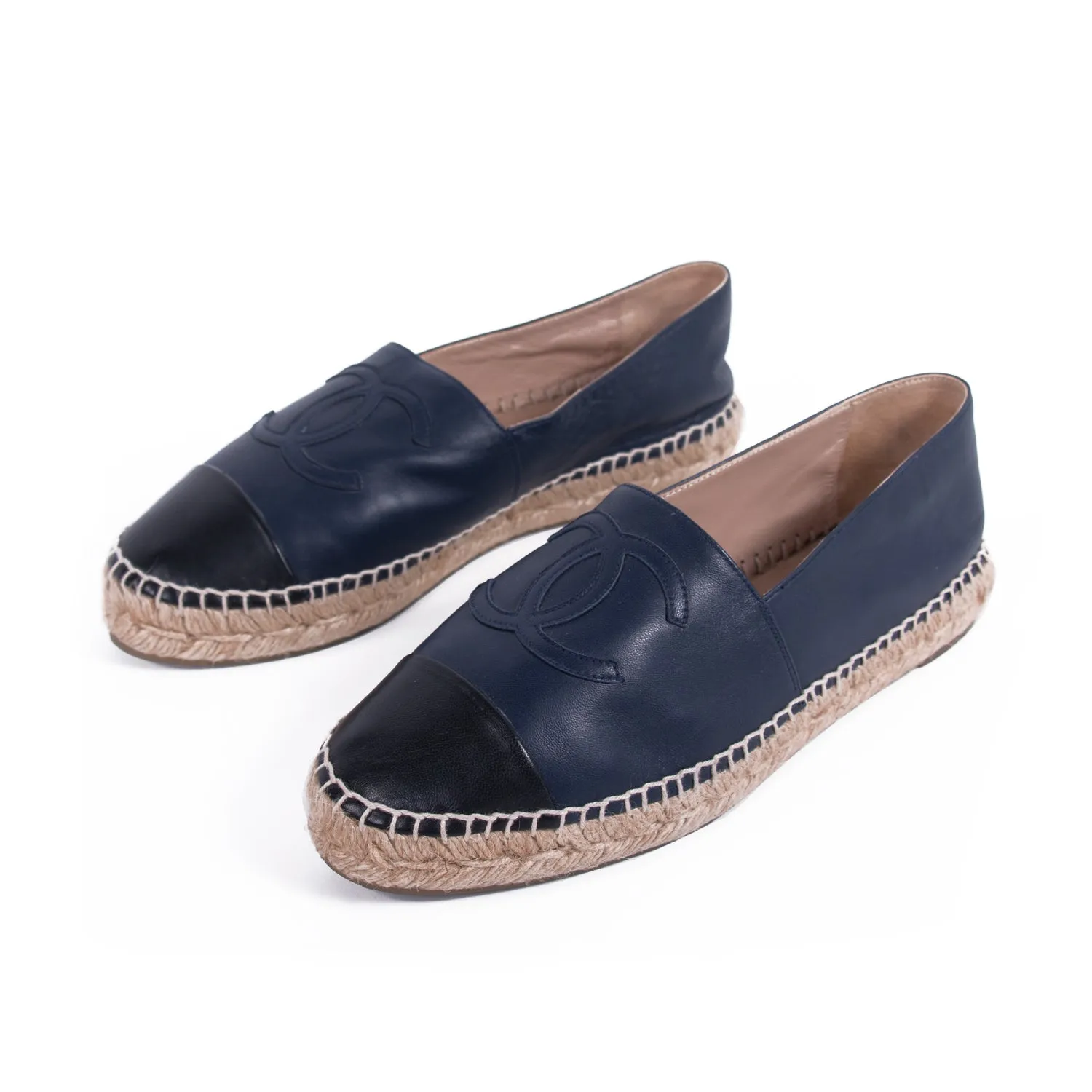 Chanel Lambskin Leather CC Espadrilles