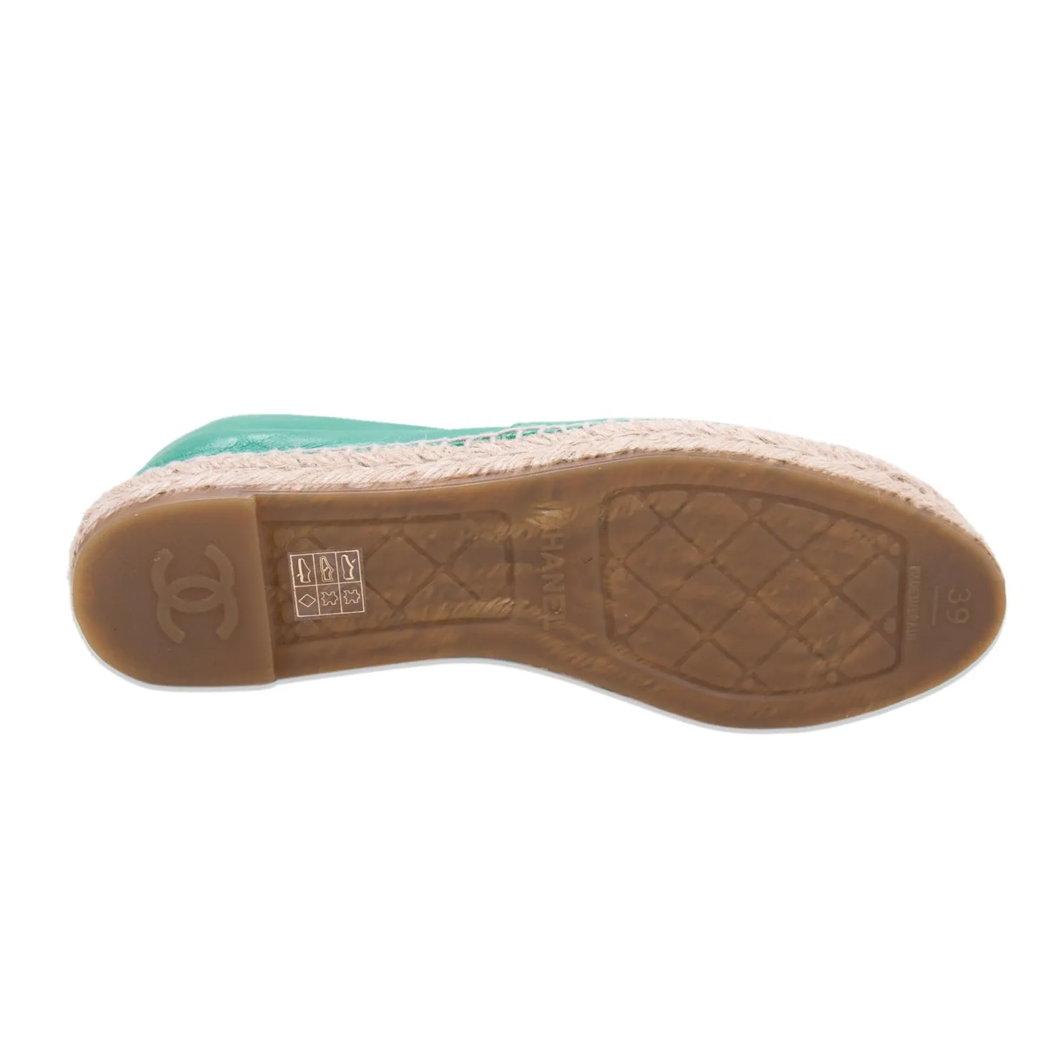 Chanel Lambskin Leather CC Espadrilles