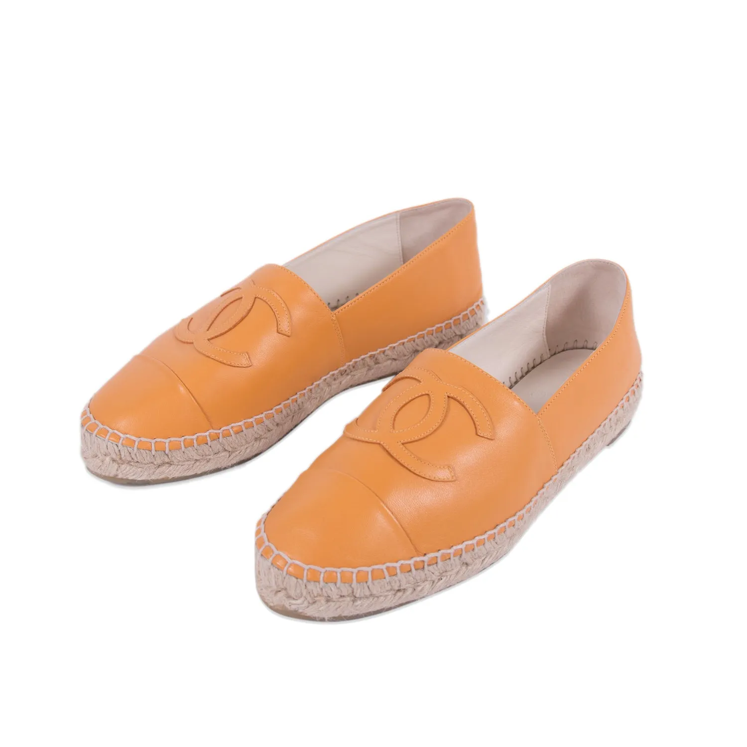 Chanel Lambskin Leather CC Espadrilles
